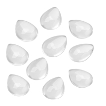 Кабошоны Стеклянные, Капля, Цвет: Бесцветный, Размер: 25x18х6мм, (УТ100009381)
