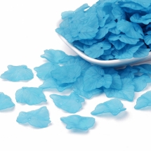 Подвески Акрил Лист Прозрачные, Матовые, Цвет: Голубой, Размер: 24х22.5х3мм, Отверстие 1мм, около 48шт/25г, (УТ100009525)