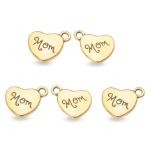 Кулон Сердце Металл, Цвет: Античное Золото, Размер: 15x13x3мм, Отверстие 3мм, (УТ100009028)