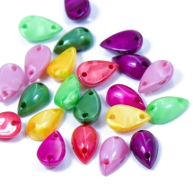 Пришивные Акриловые Стразы, 2 отверстия, Капля, Цвет: Микс, Размер: 10х6х4мм, Отв-тие 1мм, (УТ100009044)