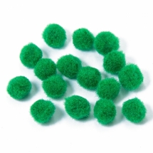 Помпон ручной работы, Шерсть, Круглые, Цвет: Зеленый, Размер: 10мм, (УТ100009565)