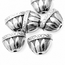 Конус Шапочки для Бусин, Металеві, Колір: Античне Срібло, Розмір: 14х20х12мм, Отвір 2.5мм, (БА000001605)