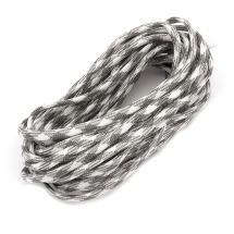 Шнур Паракорд Полиэстер и Спандекс 7-ми жильный Полосатый, Цвет: Серый, Размер: 4мм, (УТ100009111)