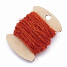 Мотузка декоративна, Колір: Червоно-оранжевий, Розмір: Товщина 2 мм, (УТ100009752)
