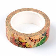 Декоративный Скотч, Цвет: Разноцветный, Ширина: 15мм, около 10м/катушка, (УТ100009447)