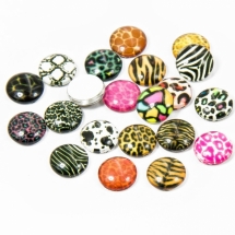 Кабошоны Стеклянные, Круглые, Цвет: Микс, Размер: Диаметр 10мм, Толщина 4мм, (УТ100010691)