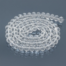 Бусины Австрийский Хрусталь, Имитация, Стекло Граненые, Прозрачные, Рондель, Бесцветный, 16х12мм, Отв-тие 1мм, около 48шт/58см/нить (УТ100009627)