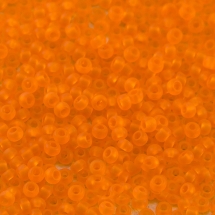 Бисер 90000 Чешский Preciosa 10/0, Прозрачный NT, Оранжевый матовый, Круглый, (УТ0002480)
