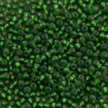Бисер 57120 Чешский Preciosa 10/0, Прозрачный с серебряной полосой TSL, Зеленый, Круглый матовый, (УТ100010885)