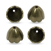 Конус Шапочки для Бусин, Металлические, Цвет: Бронза, Размер: 17х15мм, Отверстие 2мм, (УТ100010996)