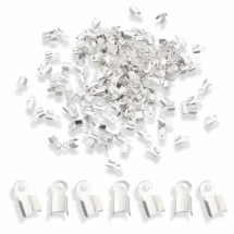 Кінцевики-Затискачі для Шнура, Залізо, Срібло, 6x3x2.3мм, Отвір 1.2мм, (УТ100010831)