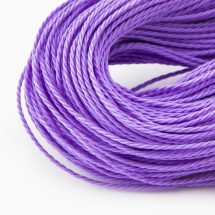 Шнур Вощений Поліестер, підходить для плетіння браслетів, Колір: Фіолетовий, Розмір: Діаметр 1мм, близько 80м/зв'язка, (УТ0003446)