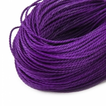 Шнур Вощеный Полиэстер, подходит для плетения браслетов, Цвет: Фиолетовый, Размер: Диаметр 1мм, около 80м/связка, (УТ0003526)