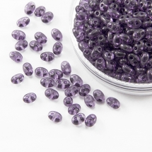 Бисер Preciosa Twin 01121, Прозрачный, Размер: 2,5х5мм, Цвет: Фиолетовый (УТ0027087)