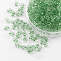 Бисер Preciosa Twin 01163, Прозрачный, Размер: 2,5х5мм, Цвет: Зеленый (УТ0027091)