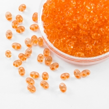 Бисер Preciosa Twin 01184, Прозрачный, Размер: 2,5х5мм, Цвет: Оранжевый (УТ0027094)