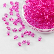 Бисер Preciosa Twin 01192, Прозрачный, Размер: 2,5х5мм, Цвет: Розовый (УТ0027096)