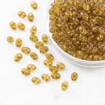 Бисер Preciosa Twin В1003, Прозрачный, Размер: 2,5х5мм, Цвет: Коричневый (УТ0027111)