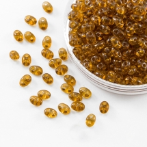 Бисер Preciosa Twin В1009, Прозрачный, Размер: 2,5х5мм, Цвет: Коричневый (УТ0027112)