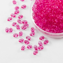 Бисер Preciosa Twin В7015, Прозрачный, Размер: 2,5х5мм, Цвет: Розовый (УТ0027124)