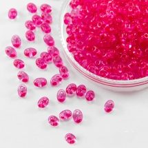 Бисер Preciosa Twin В7017, Прозрачный, Размер: 2,5х5мм, Цвет: Розовый (УТ0027125)