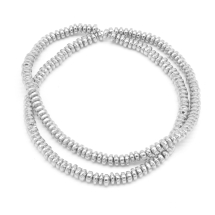 Намистини Синтетичний Гематит Рондель, Срібло, 4х2мм, Отвір 1мм, близько 175шт/38см/нитка, (УТ100011309)