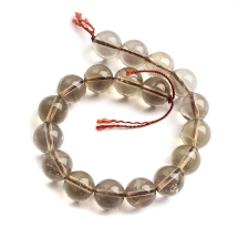 Бусины Натуральный Дымчатый Кварц Круглые, 10мм, Отверстие 1мм, около 19шт/20см/нить, (УТ100011348)