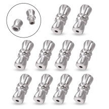 Застібка закручується, Латунь, Гвинтові, Платина, 12х5мм, Отвір 0.5мм, (УТ100010825)