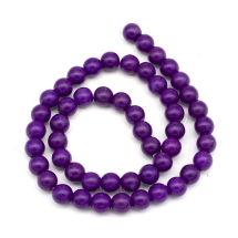 Бусины Синтетическая Бирюза Круглые, Окрашенные, Индиго, 8мм, Отверстие 1мм, около 50шт/40см/нить, (УТ100011468)