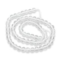 Бусины Натуральный Горный Хрусталь Круглые, 6мм, Отверстие 1мм, около 60шт/36см/нить, (УТ100011507)