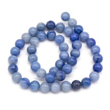 Бусины Натуральный Синий Авантюрин Круглые, 8мм, Отверстие 1мм, около 48шт/40см/нить, (УТ100011710)