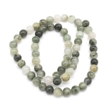 Бусины Натуральный Зеленый Рутиловый Кварц Круглые, 6мм, Отверстие 1мм, около 60шт/37см/нить, (УТ100011738)