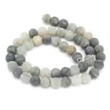 Бусины Натуральный Зеленый Рутиловый Кварц Круглые Матовые, 8мм, Отверстие 1мм, около 45шт/39см/нить, (УТ100011741)