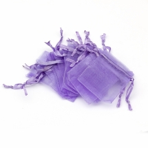 Подарочный Мешочек из органзы, Прозрачный, Цвет: Сиреневый, Размер: 7x5см, (УТ100011798)