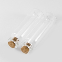 Скляна пляшка для Бісера і Бусин, з пробкою, Розмір: 60x16мм, (УТ100011195)