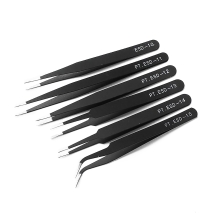 Набір Залізних пінцетів, Чорний, 186x122x5мм, 6шт/набір, (УТ100011795)