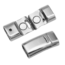 Застежка Магнитная из Сплава, Прямоугольная, Оружейная Сталь, 26x12.5x7мм, Полуотверстие 10х5мм, (УТ100010957)