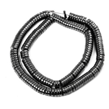 Бусины Синтетический Гематит, Немагнитный, на нитях, Круглые Плоские, Черный, 8х2мм, Отв. 1мм, ок. 190шт/38см/нить (УТ100012201)