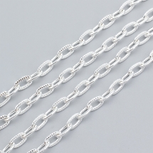 Цепь Якорное Плетение, Железо, Цвет: Серебро, Звено: 8.5x4.5мм, Толщина 1.5мм, (УТ100012216)