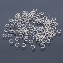 Колечка Одинарні, Латунь, Колір: Срібло, Розмір: 7х1мм, 25г / близько 200шт, (УТ100011830)