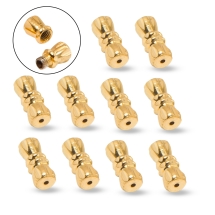 Застібка закручується, Латунь, Гвинтові, Золото, 12х5мм, Отвір 0.5мм, (УТ100010997)