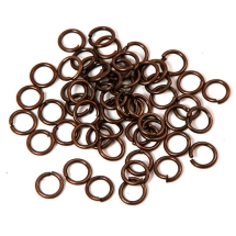 Колечки Одинарные, Железные, Цвет: Медь, Размер: 7х0.7мм, Внутренний Диаметр 5.6мм, около 750шт/50г, (УТ100012436)