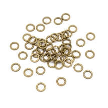 Колечки Одинарные Неразъемные, Сплав, Цвет: Бронза, Размер: 7х1мм, Внутренний Диаметр 5мм, (УТ100012449)