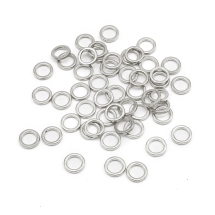 Колечки Одинарные Неразъемные, Сплав, Цвет: Платина, Размер: 7х1мм, Внутренний Диаметр 5мм, (УТ100012450)