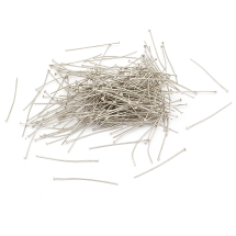 Пины Гвоздики, плоская шляпка, Железо, Цвет: Платина, Размер: 42х0.7мм, 50г/около250шт, (УТ100012469)