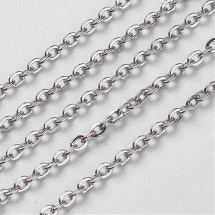Цепь Якорное Плетение, Железо, Непаянная, Цвет: Платина, Звено: 3x2мм, Толщина 0.5мм, (УТ100012306)