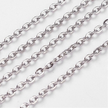 Цепь Якорное Плетение, Железо, Непаянная, Цвет: Серебро, Звено: 3x2мм, Толщина 0.5мм, (УТ100012308)