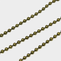 Цепь Плетение Перлина, Железо, Цвет: Бронза, Звено: Диаметр 3.2мм, (УТ100012673)