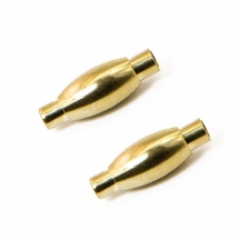 Застежка Магнитная, Латунь, Овал, Цвет: Золото, Размер: 19х7мм, Отв. 3мм, (УТ100012239)