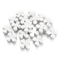 Намистини Дерев'яні Квітка, Колір: Білий, Розмір: 20х10мм, Без Отвіру, (УТ100012713)